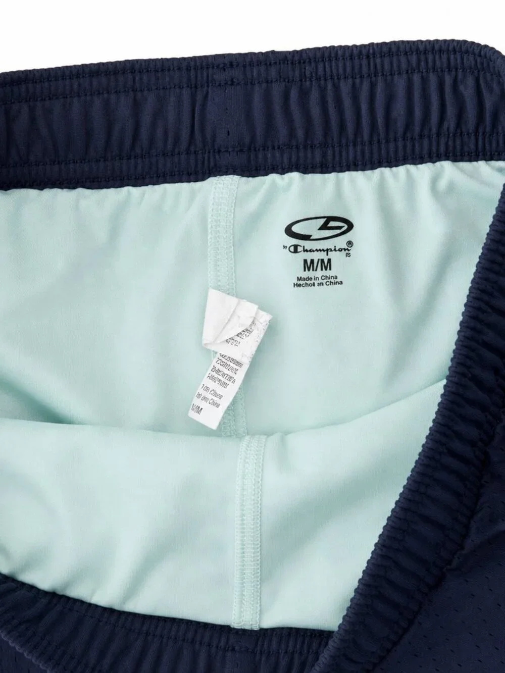 Champion‎ Navy & Light Blue Mesh Running Shorts Size M GUC